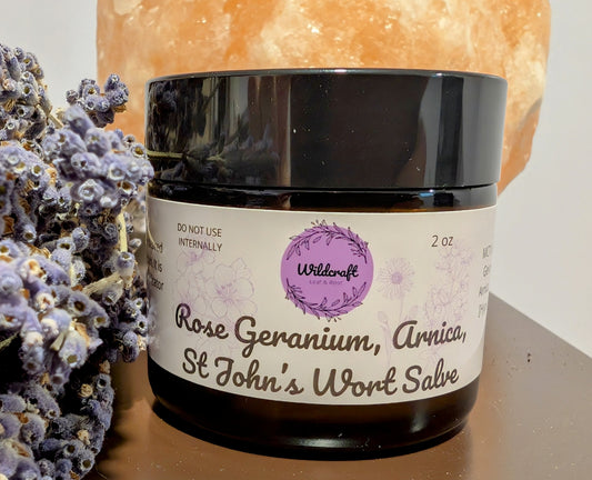 Rose Geranium, Arnica, & St John's Wort Salve