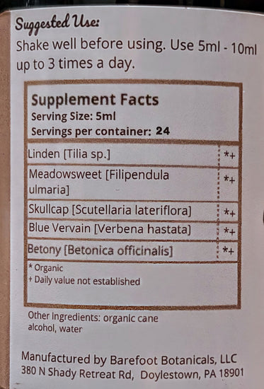 Pain in the Head Tincture label