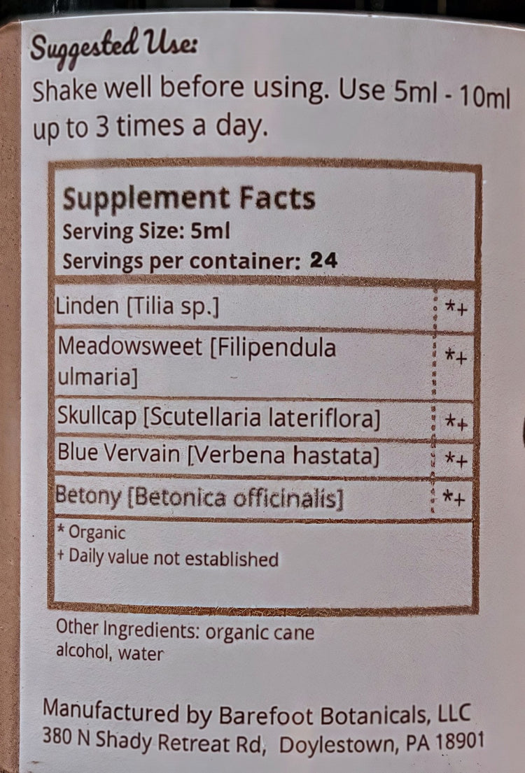 Pain in the Head Tincture label